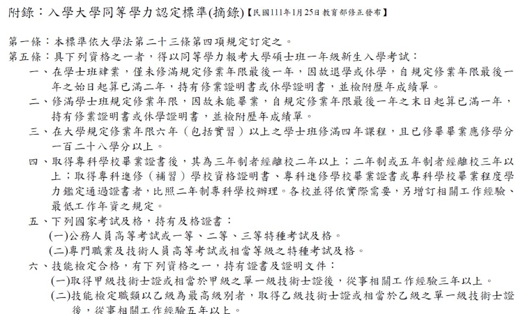 同等學力